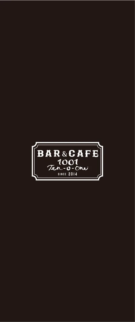BAR & CAFE 1001 Ten-O-One ロゴ（SINCE 2014）